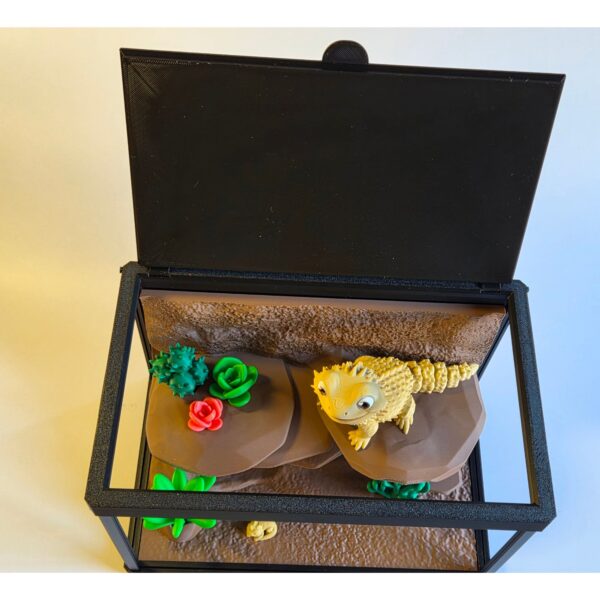 Ontwerp zonder titel (38) Terrarium met Baardagame – Decoratieve Woestijnscène met Bijlage