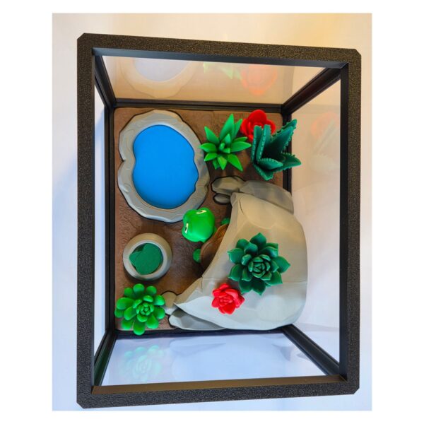 Terrarium met Griekse Landschildpad – Decoratieve Miniatuur Leefomgeving met Bijlage