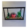 axelotl 1 Terrarium met Mexicaanse Axolotl – Decoratieve Mini Onderwaterwereld met Bijlage