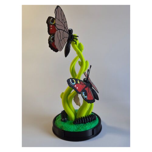peacock butterfly 1 Mini Display met Dagpauwoog Vlinder