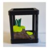 Ontwerp zonder titel (25) Mini Terrarium met Zwarte Regenkikker – Decoratieve Miniatuur Leefomgeving met Bijlage