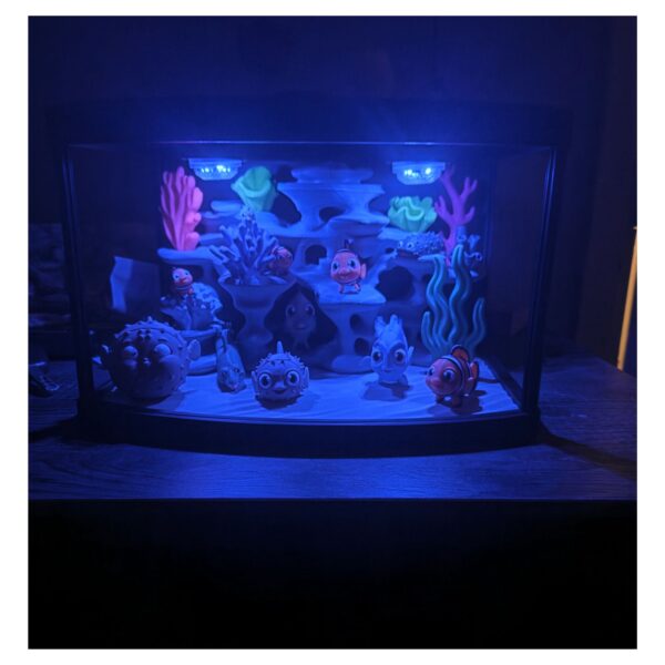 in the dark 2 Onderwaterwereld Aquarium met RGB Verlichting