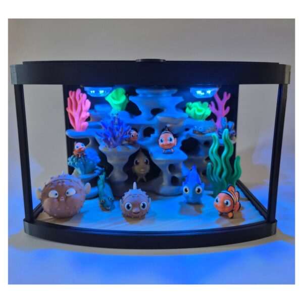 met blauw sfeerlicht 1 Onderwaterwereld Aquarium met RGB Verlichting