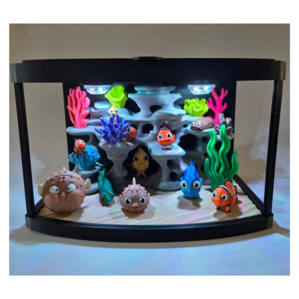 met wit sfeerlicht Onderwaterwereld Aquarium met RGB Verlichting