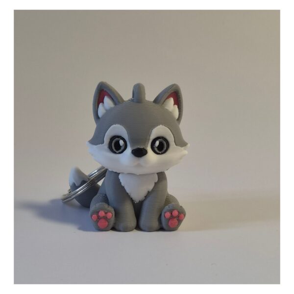 Sleutelhanger Wolf met Beweegbare kop