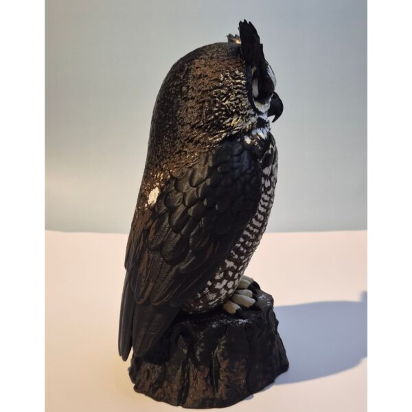zijkant Amerikaanse oehoe – Decoratief 3D-geprint beeld