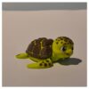 Terrarium met moeder zeeschildpad en kind
