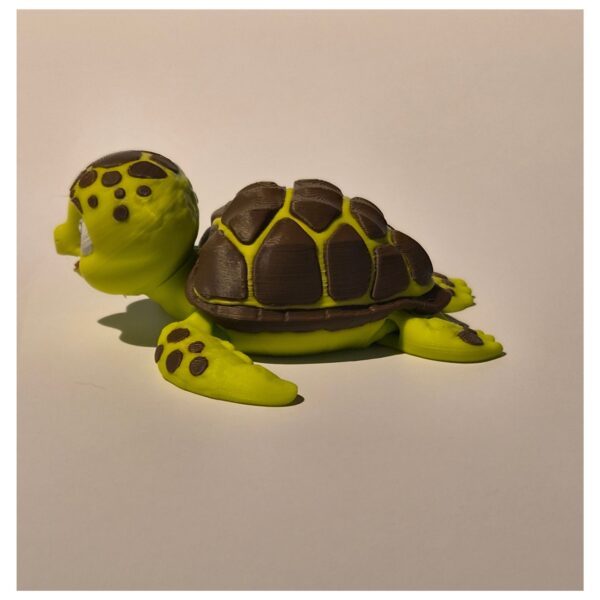 Terrarium met moeder zeeschildpad en kind