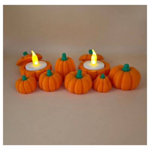 Pompoenen decoratie set 8 stuks